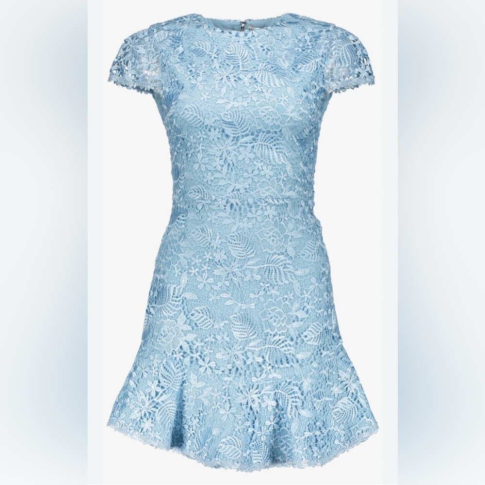 alice and olivia mini dress light icy blue